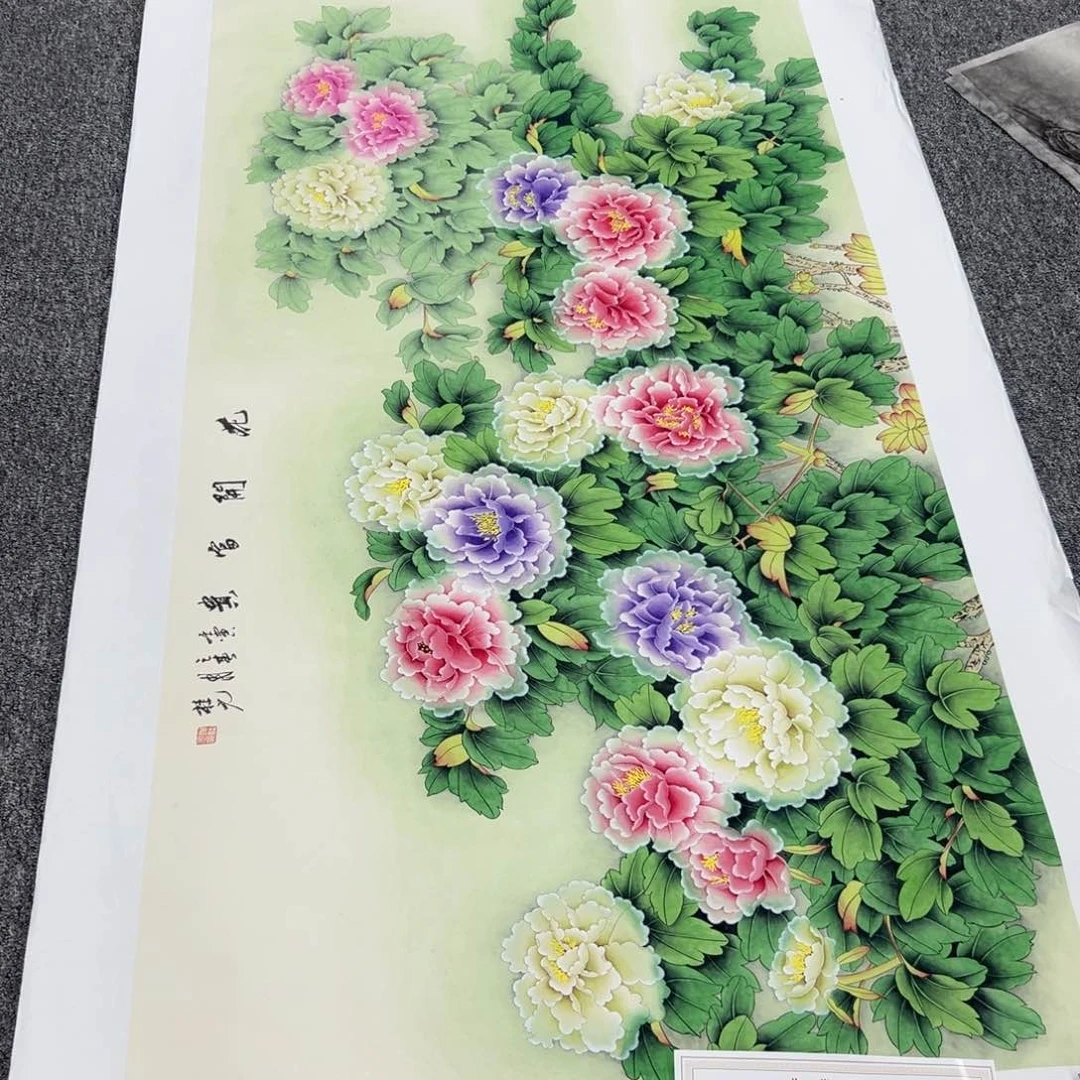 国画用****0国画作品春手绘