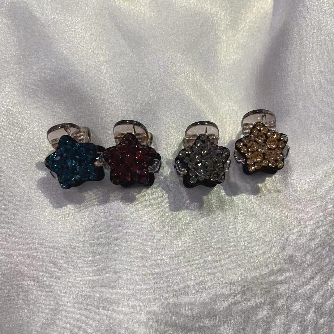 韩国 气质 小众 ins 手工 碎钻 小星星 迷你夹AX02