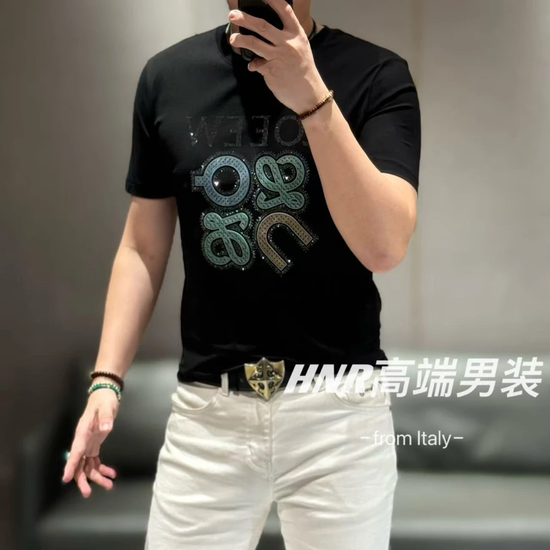 立体激光切割软硅胶奥钻点缀长绒棉T恤2011