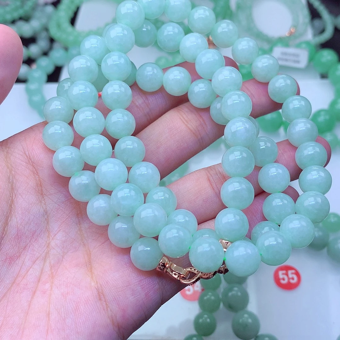 翡翠未镶嵌毛衣链卡10.4