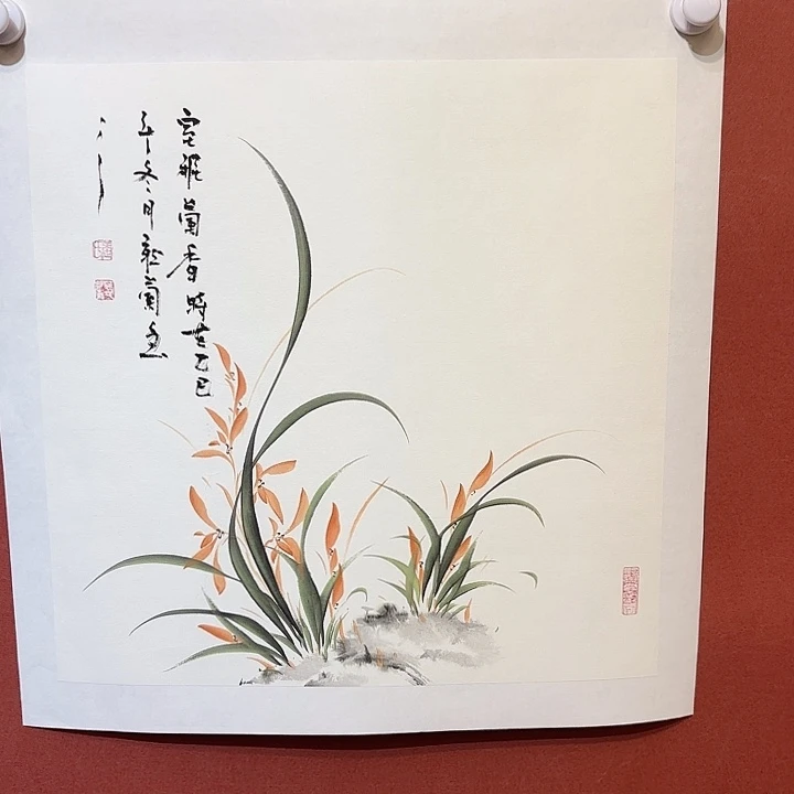 国画听兰老师花鸟