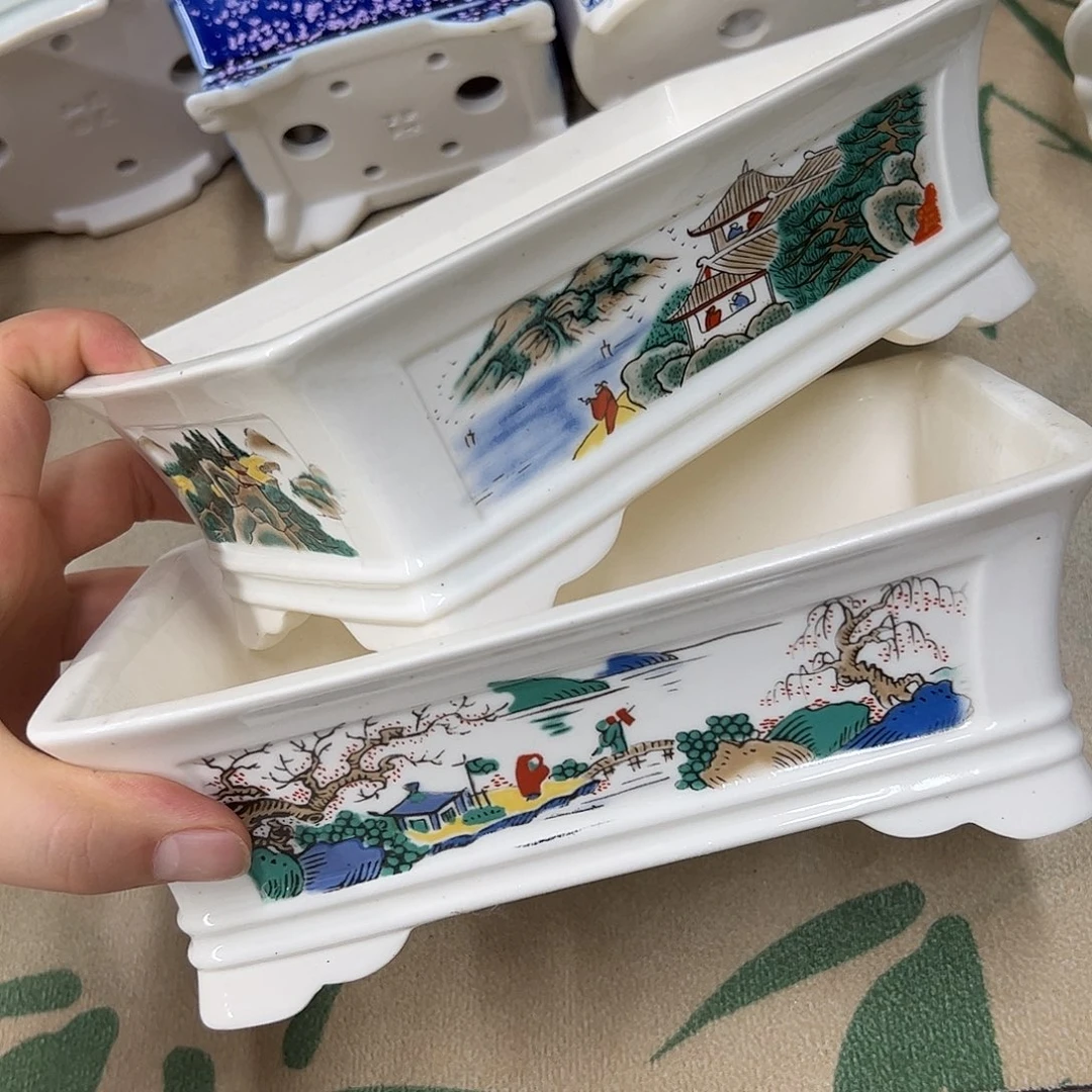 紫砂花盆053号瑕疵2个20/13/6.5cn福利