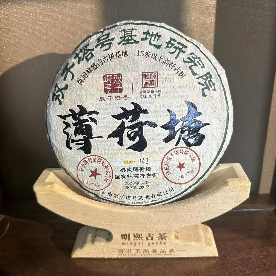【双子塔号】2023年薄荷塘高杆头春古树200克/片