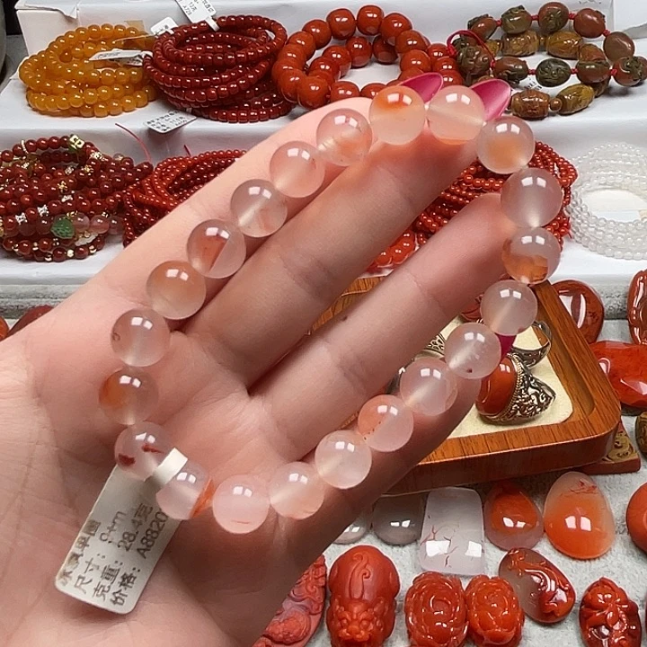 南红玛瑙未镶嵌手链