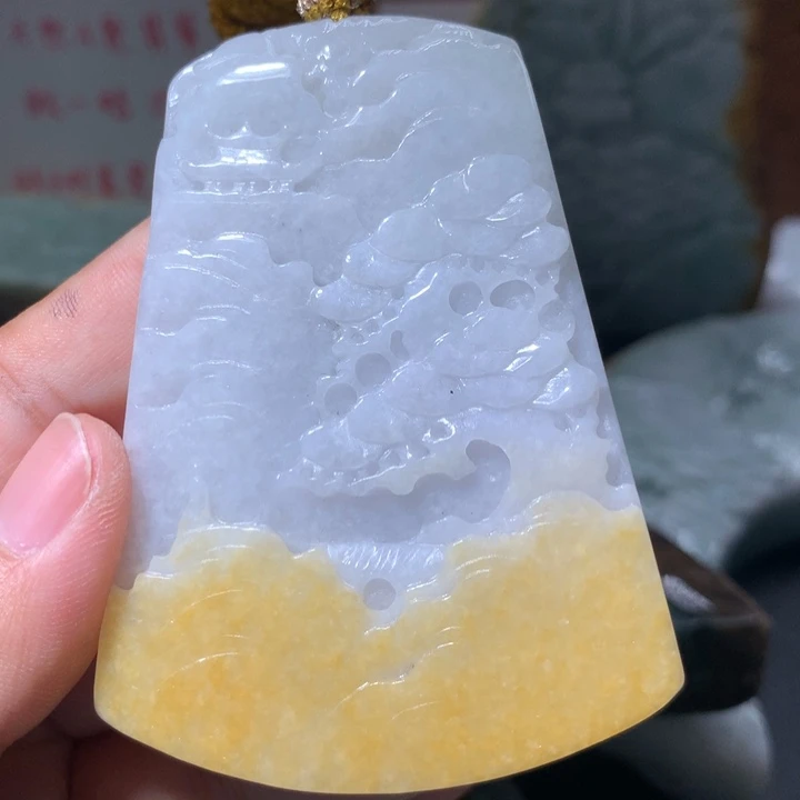 翡翠未镶嵌颈饰保真天然A货翡翠