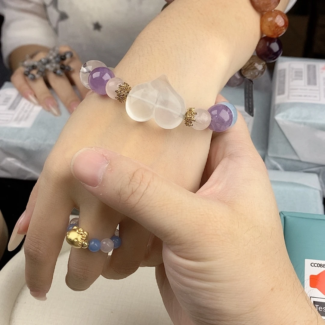 银S925镀金镶嵌手链水晶