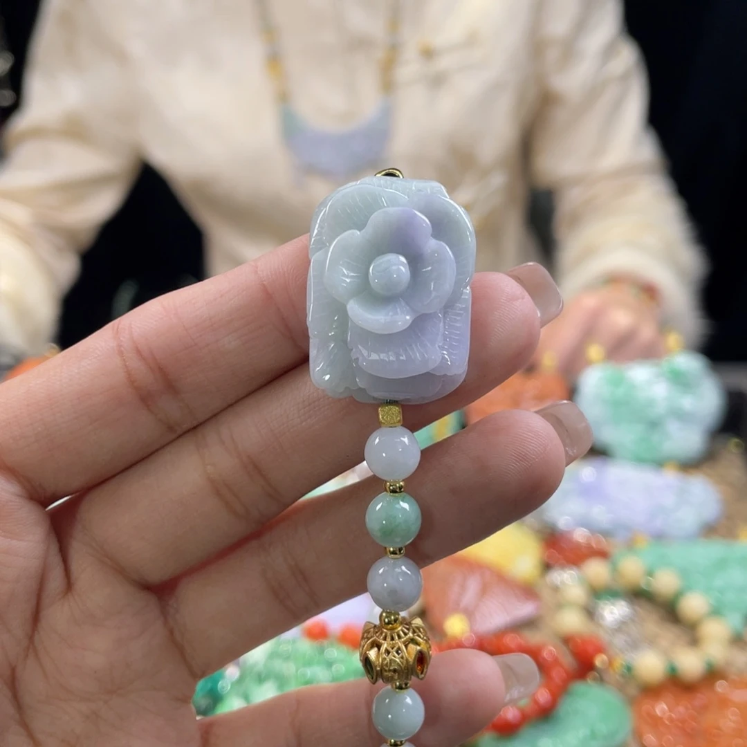 翡翠颈饰未镶嵌代编织