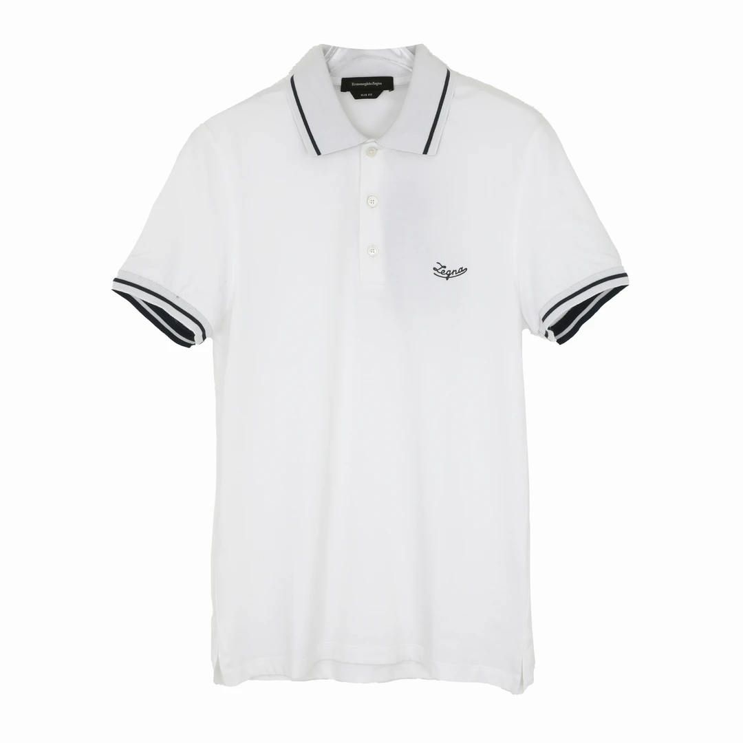 未使用 ZEGNA EZ刺绣标识男士休闲短袖POLO衫100960961