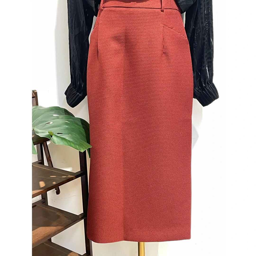 高斯雪岚【春装福利】气质中长款半裙百搭修身中国风24112155