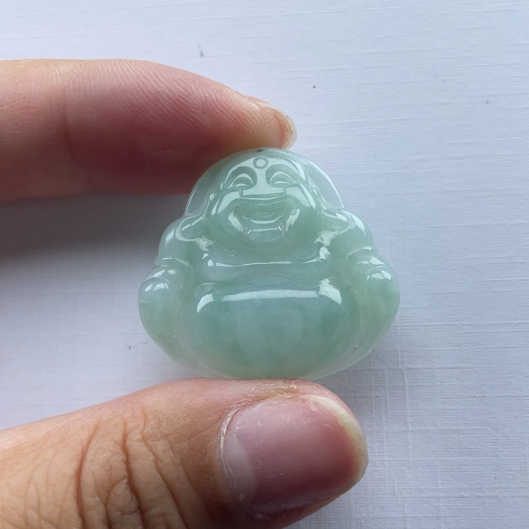 颈饰未镶嵌翡翠27尺寸佛公微瑕介意勿拍