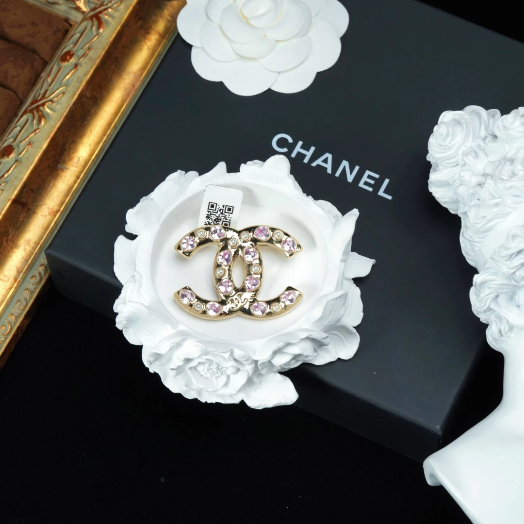 95新 Chanel/香奈儿 柚礼中古/香奈儿彩色双c胸针CG501063