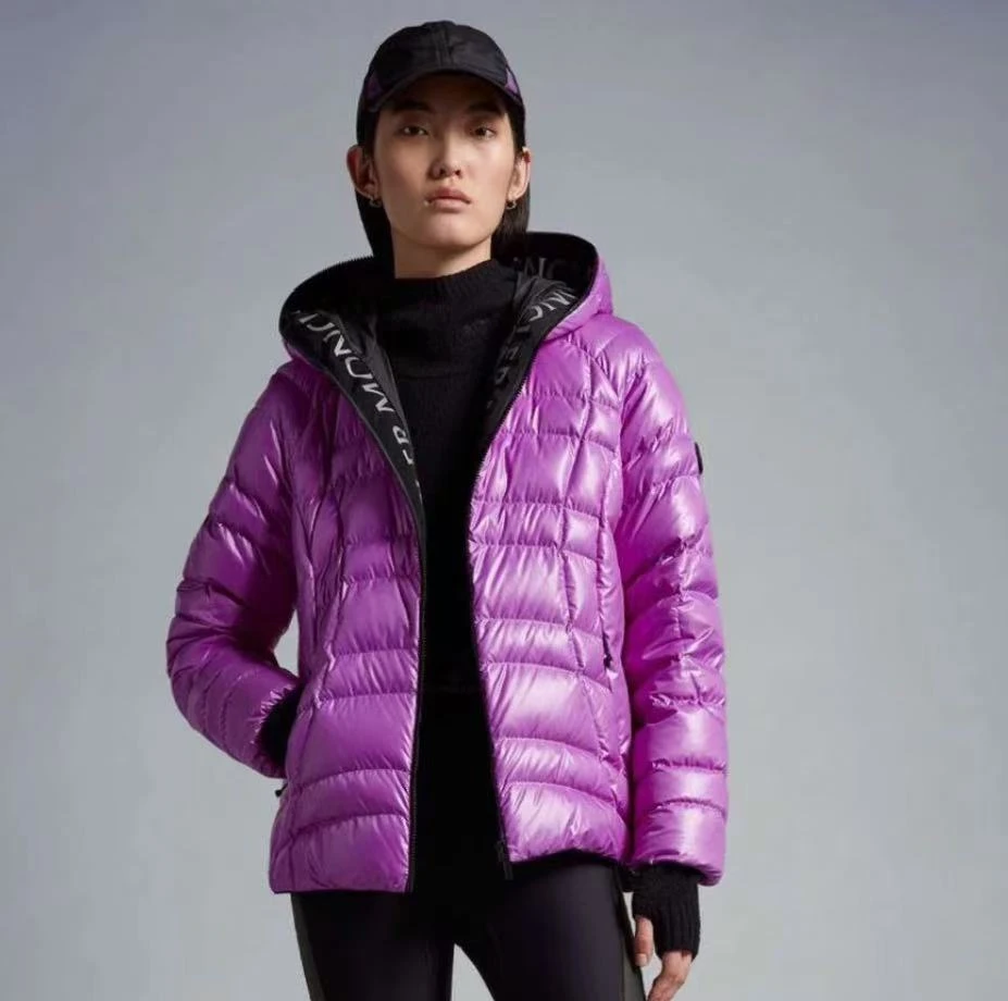 未使用 MONCLER 盟可睐/GG/narlay男女同款紫色羽绒服 福利价