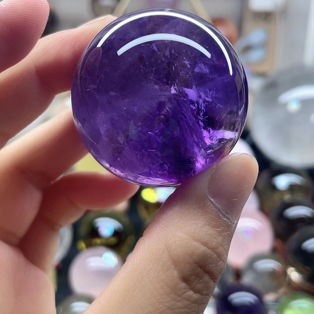 水晶珠宝半成品未镶嵌乌拉圭紫k4.4