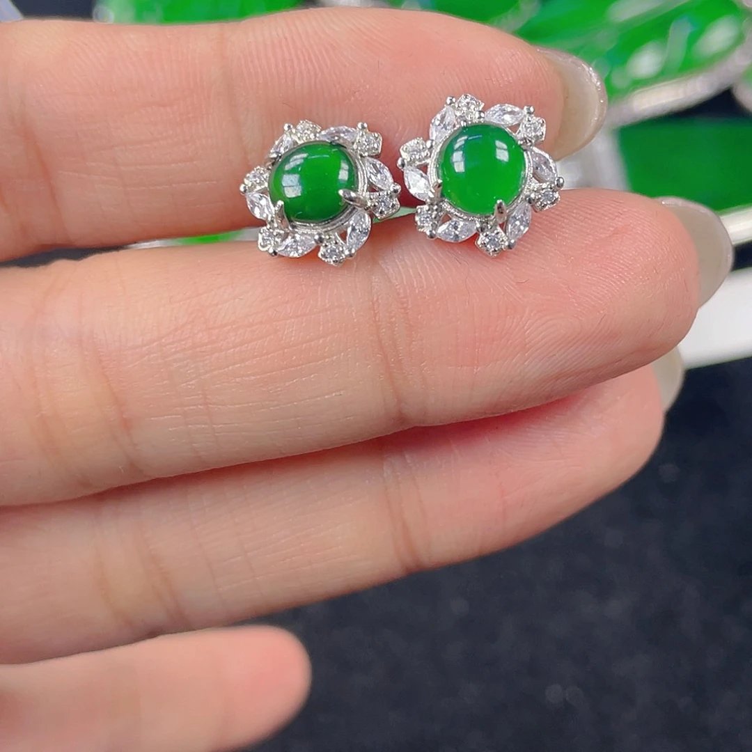 翡翠吊坠(不含链)银S925镶嵌