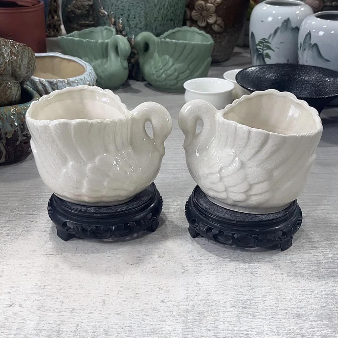 口径  10*9.5厘米陶瓷绿植多肉微瑕花盆