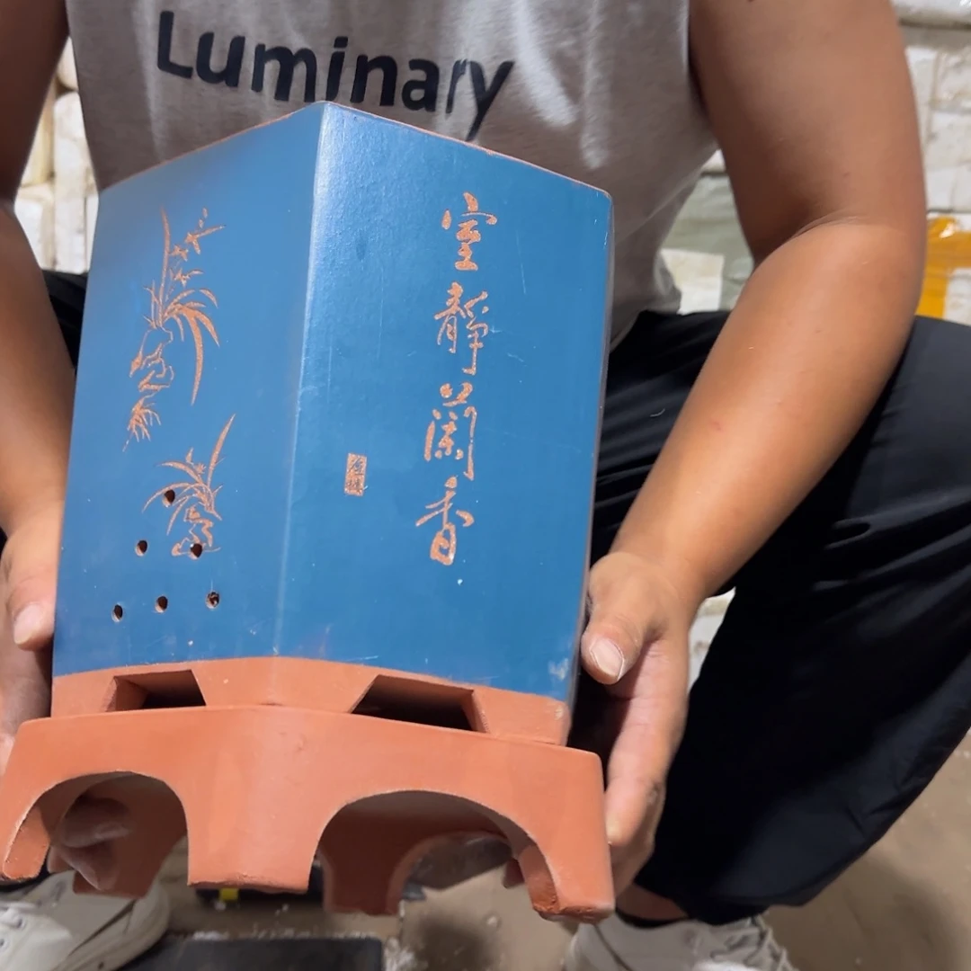 紫砂花盆口径20 19高度22