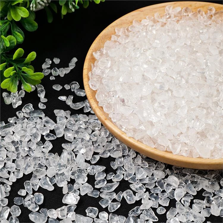 天然白水晶碎石消磁石一包约200克