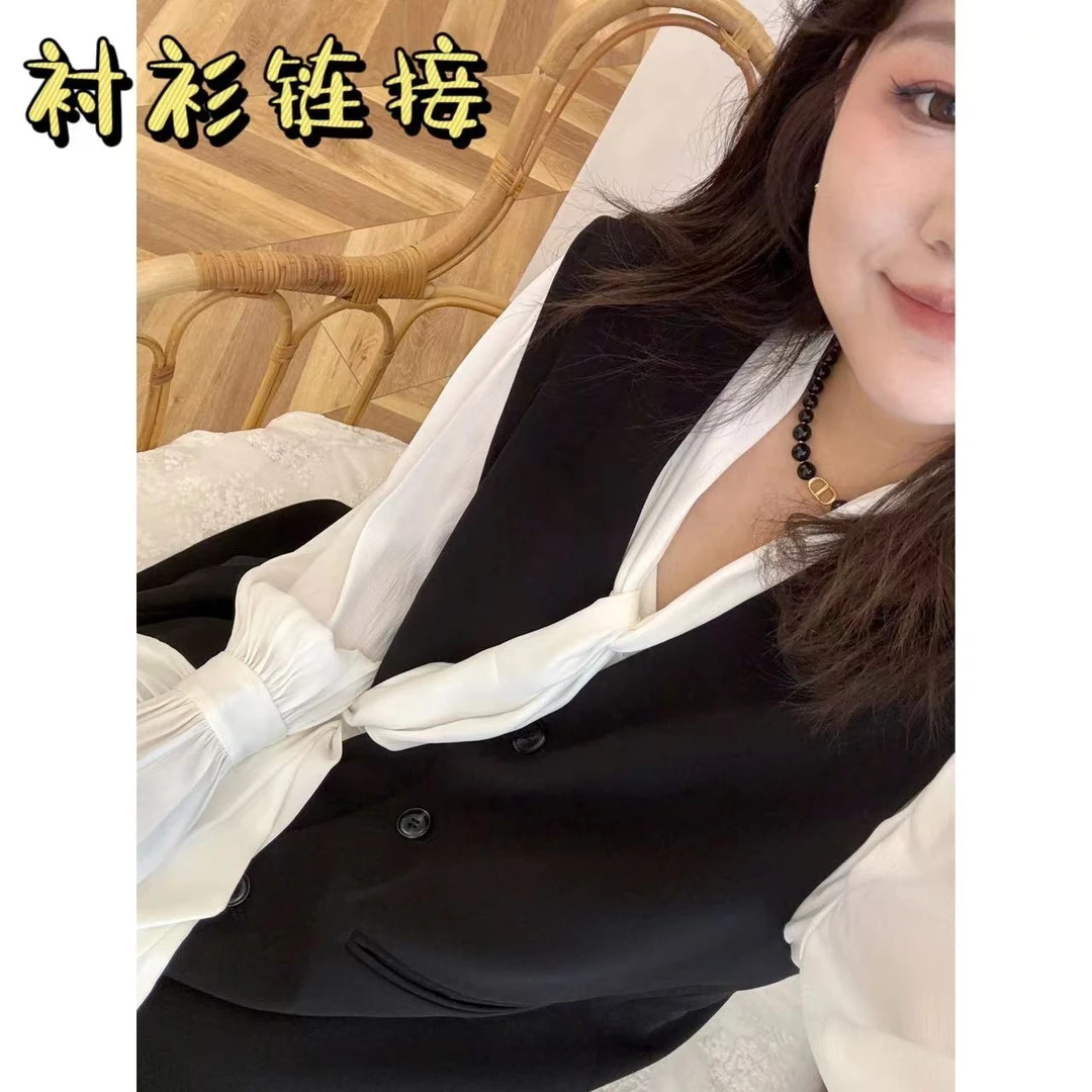 晶咕佳佳【奥斯汀浪漫】设计感褶皱飘带长袖上衣气质时尚洋气高级
