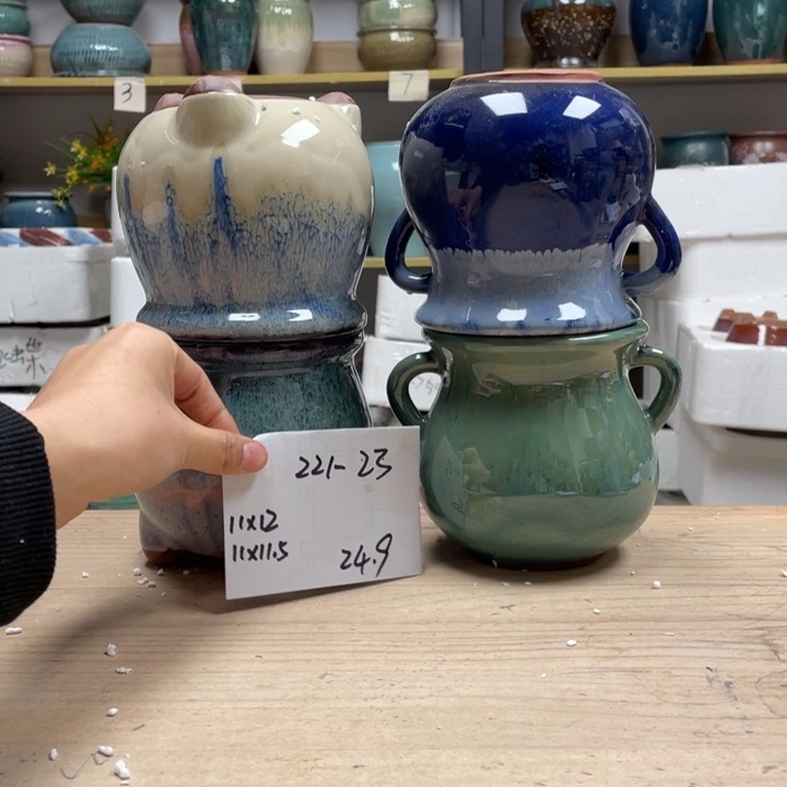 紫砂花盆多肉花盆微瑕23