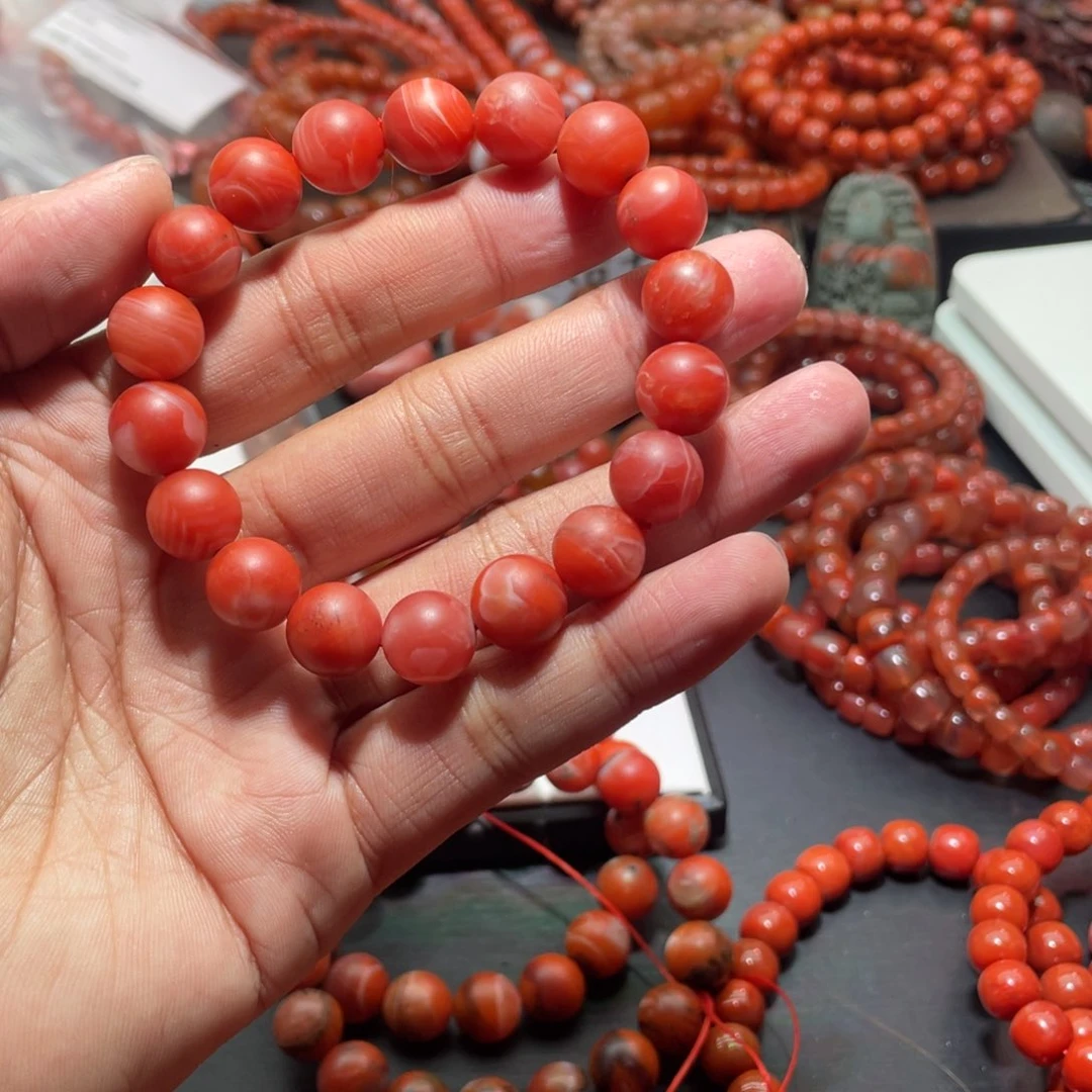 南红玛瑙手链未镶嵌
