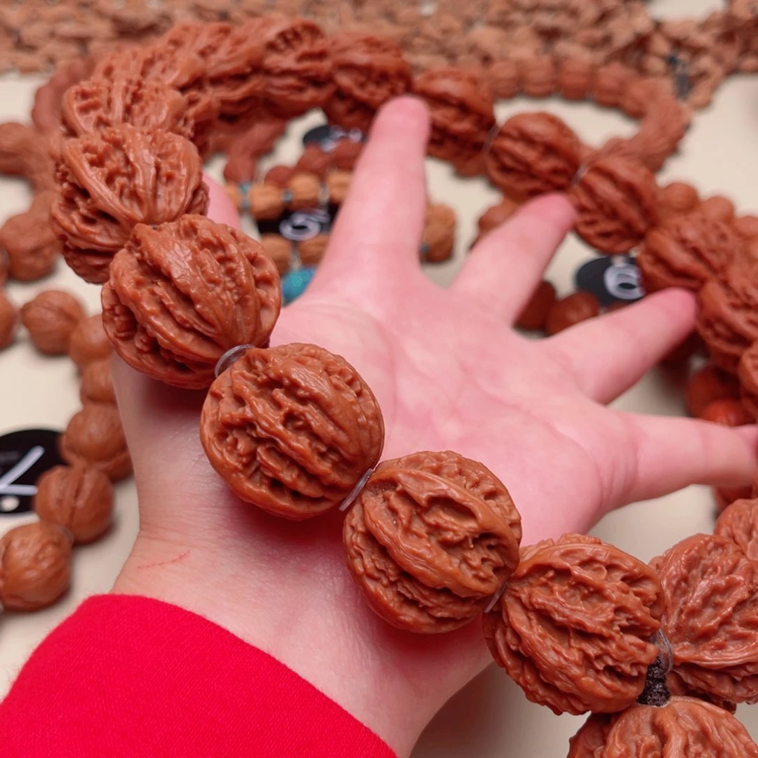 吊坠文玩核桃东*红京八棱