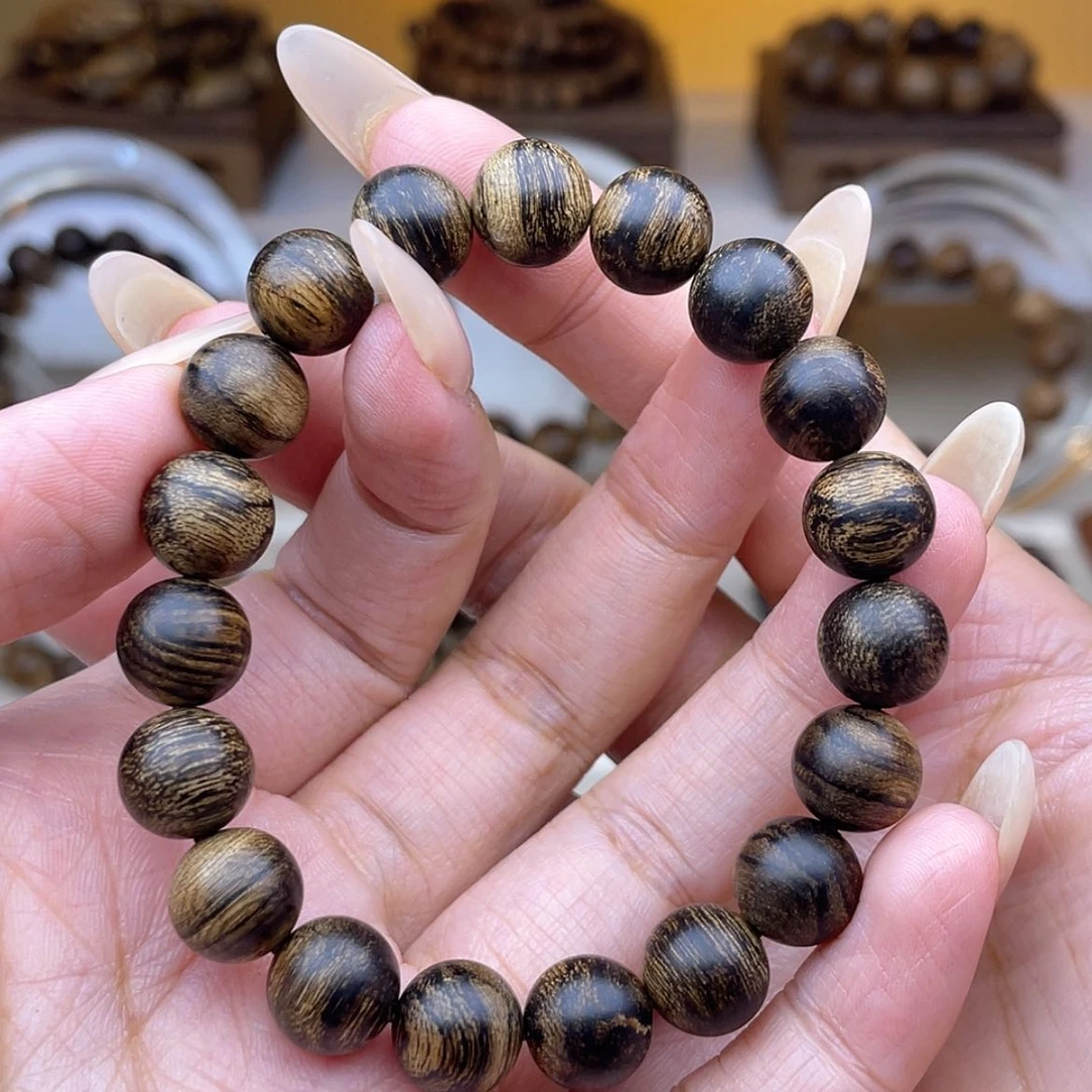 【闪购商品】沉香手串古**风芽庄白棋楠瘤疤