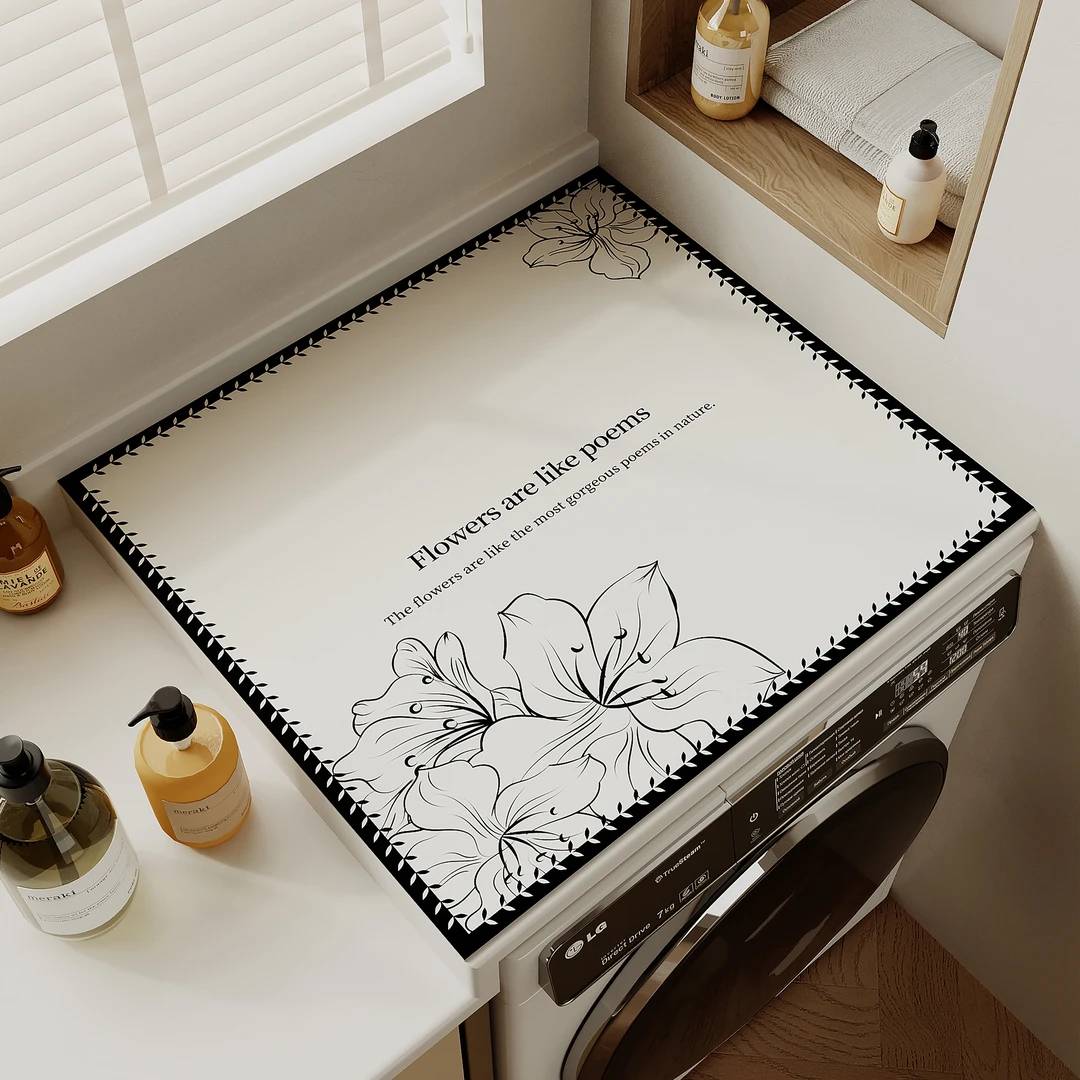 滚筒洗衣机防尘罩盖垫冰箱顶盖布盖巾pvc防滑防晒垫子床头柜垫