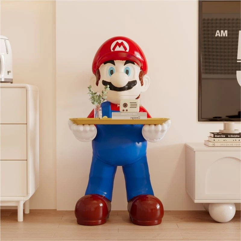 创意超级马里奥客厅大型落地摆件家居电视柜装饰潮玩手办公仔大号