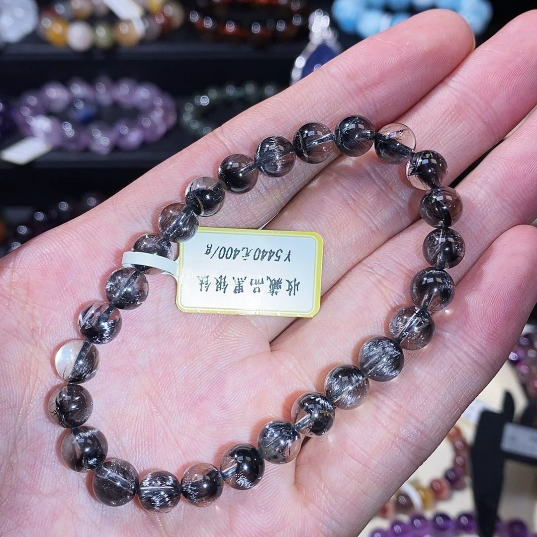 未镶嵌手链水晶黑银钛7.1