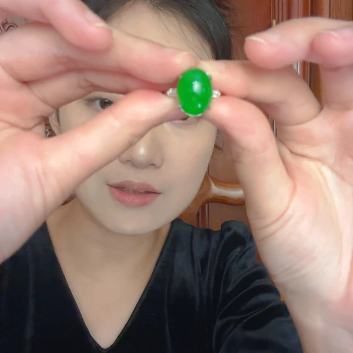 翡翠银S925镶嵌吊坠(不含链)戒指