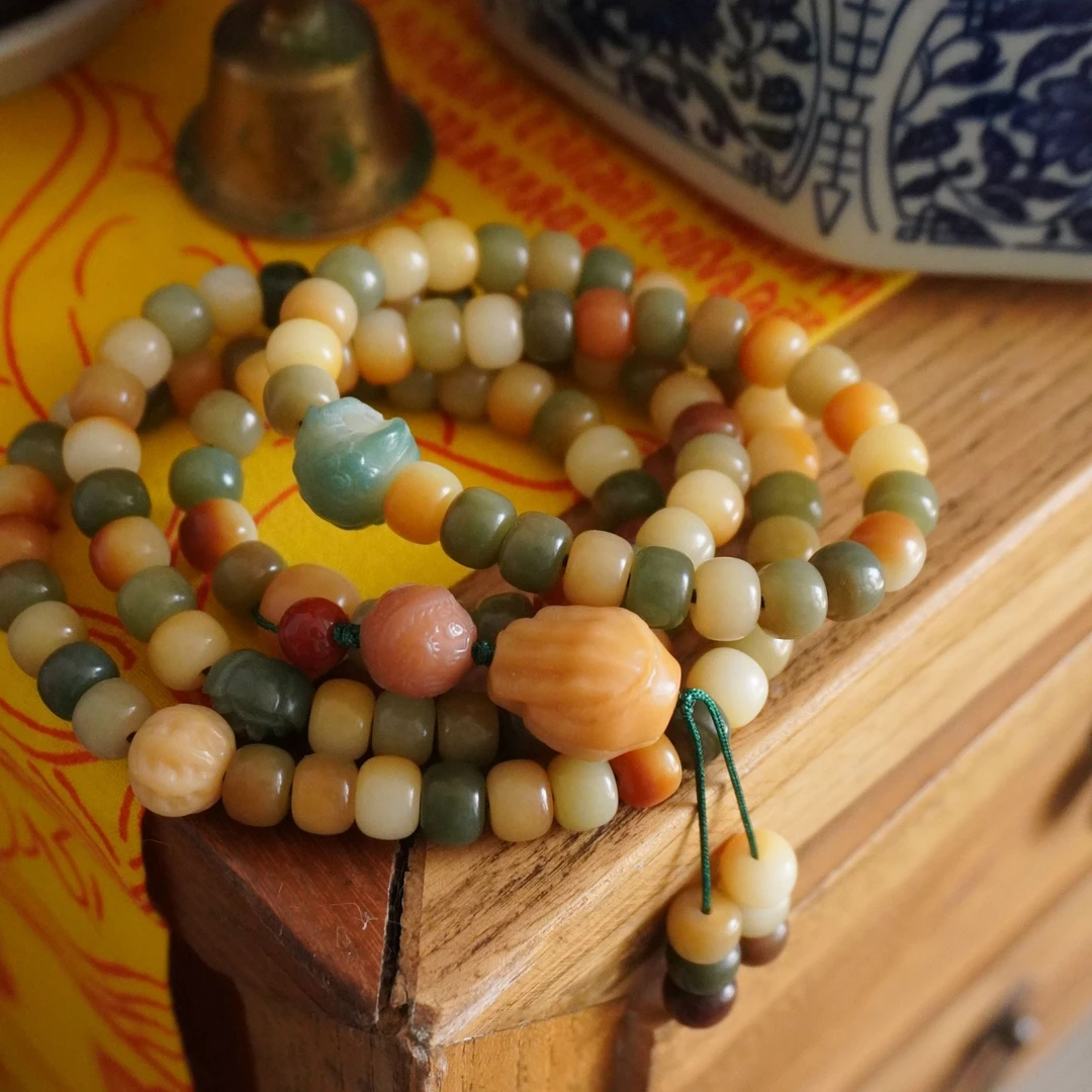 【福气在手】敦煌系列菩提根手串男女款文玩手作佛手珠108颗