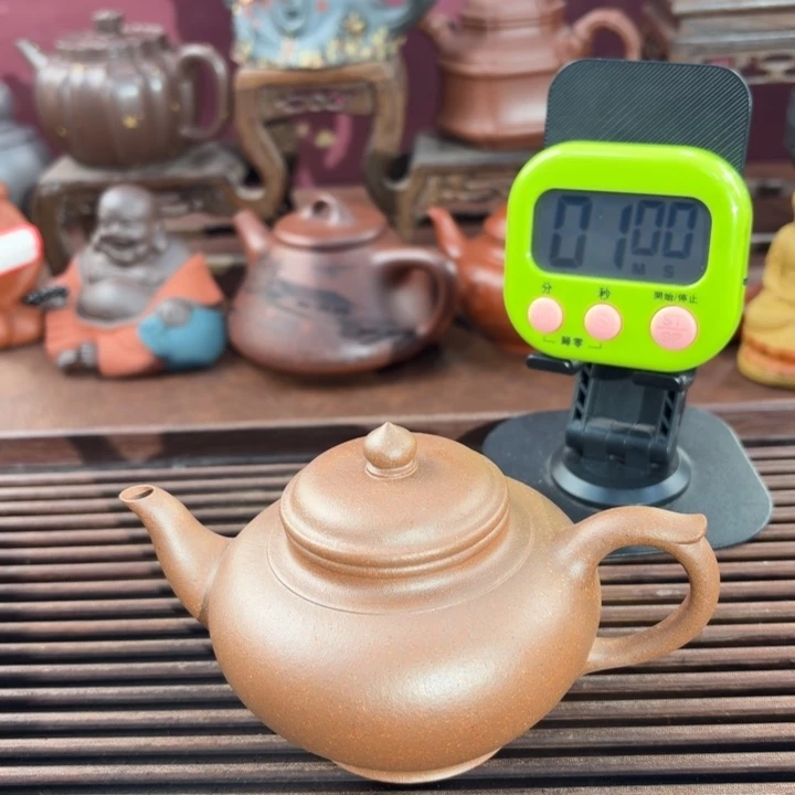 北***鱼紫砂茶壶宜兴原矿桃花泥