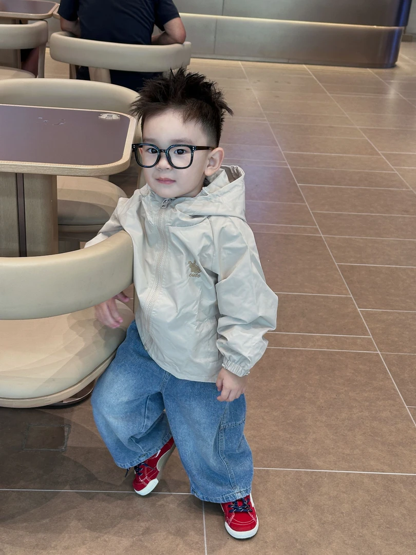 三防冲锋衣2025男女宝宝韩版男春秋童装连帽男女通用