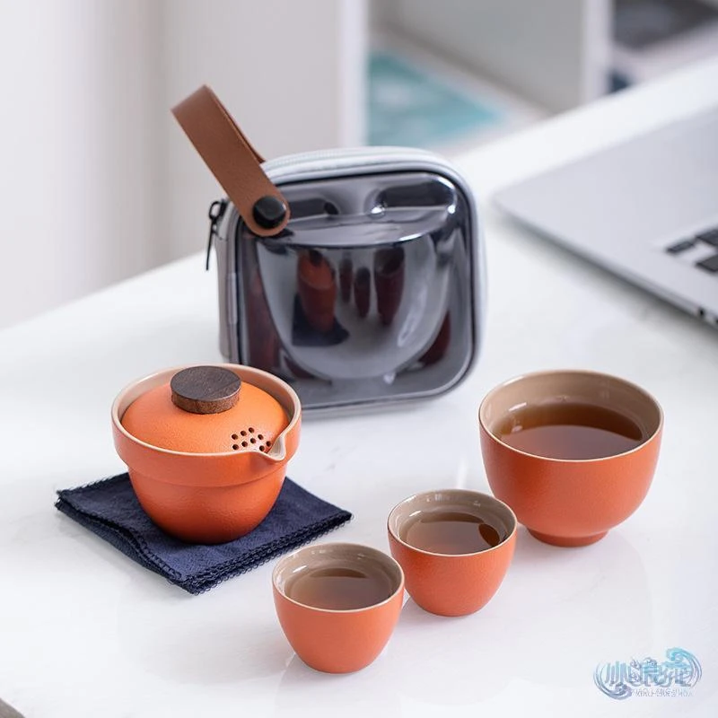 茶具套装户外一壶三杯快客杯功夫便携泡茶杯伴手礼SBW