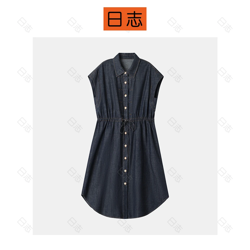 PIPO【现】夏显瘦气质时尚休闲百搭宽松复古牛仔女装连衣裙DDS2L706