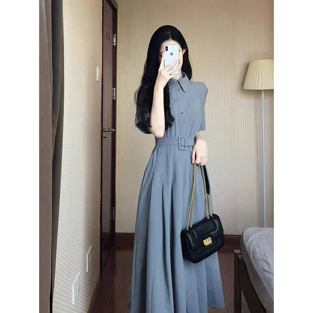 【RG6178】2025年新款百搭休闲时尚小清新高级设计感显瘦连衣裙