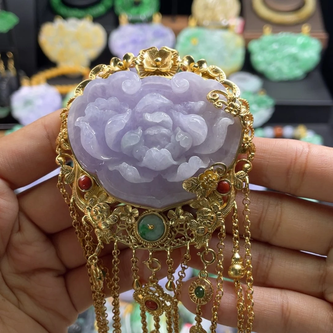 翡翠未镶嵌颈饰代编织