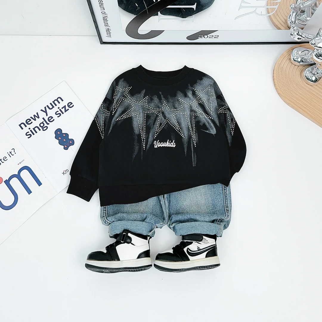 儿童卫衣长袖2025新款春装男童春秋上衣宝宝BQ25235Y悠悠童话童装