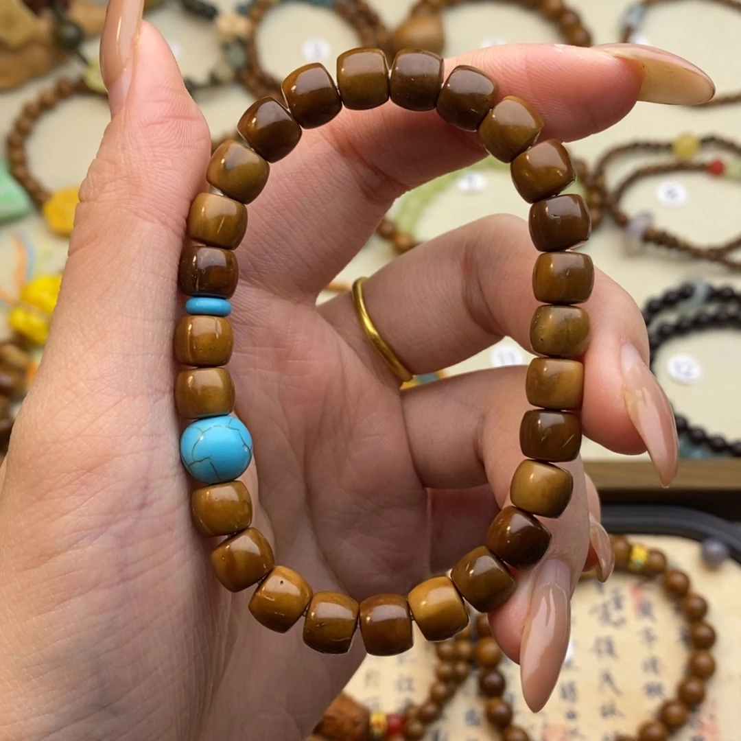 库克手串未镶嵌松石直切