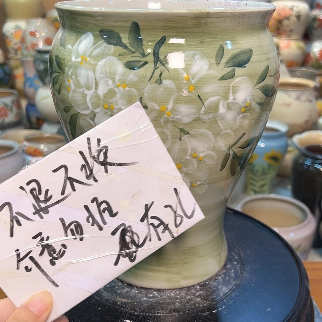 景德镇陶瓷花盆瑕品123