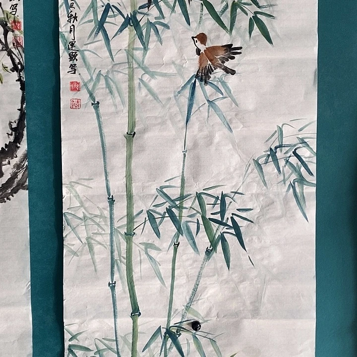 国画三尺花鸟作品