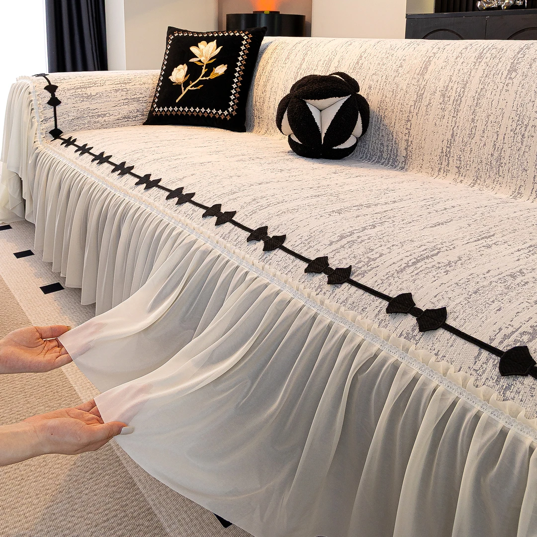 V/雅鹿复古沙发盖布防猫抓四季通用雪尼尔沙发巾2025新款一整张垫