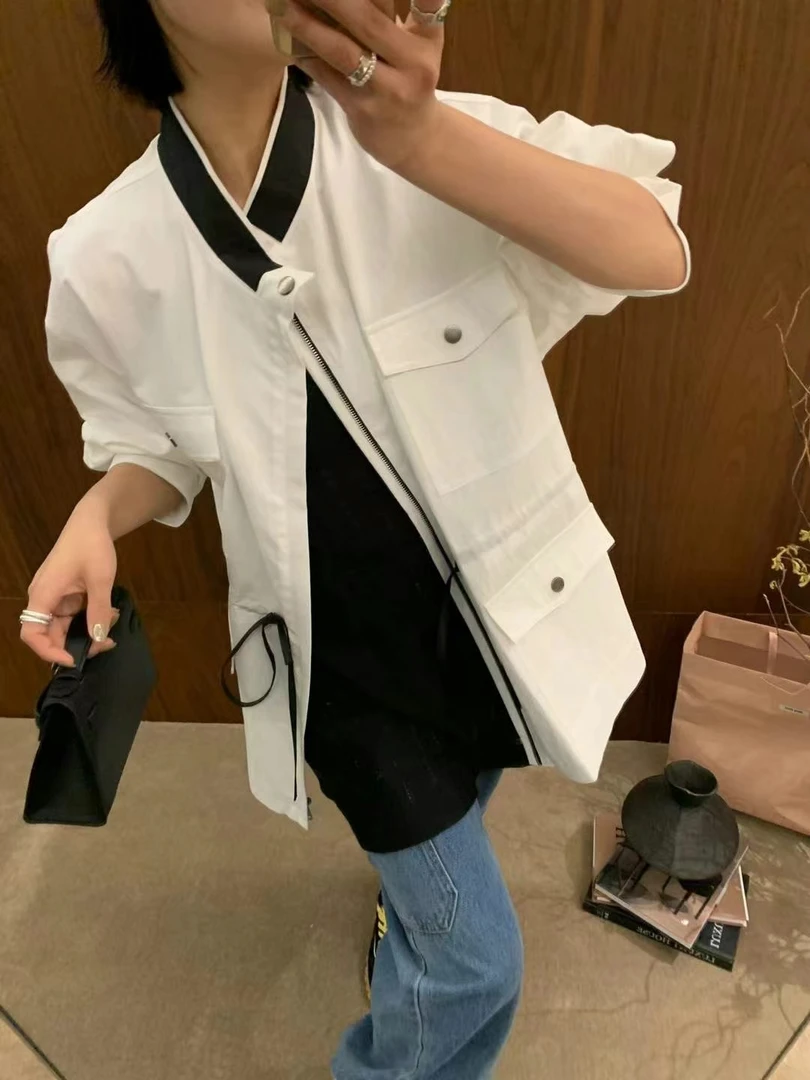 Az LongQuan 奶昔抽绳外套 设计师新款百搭休闲外套 Th2815