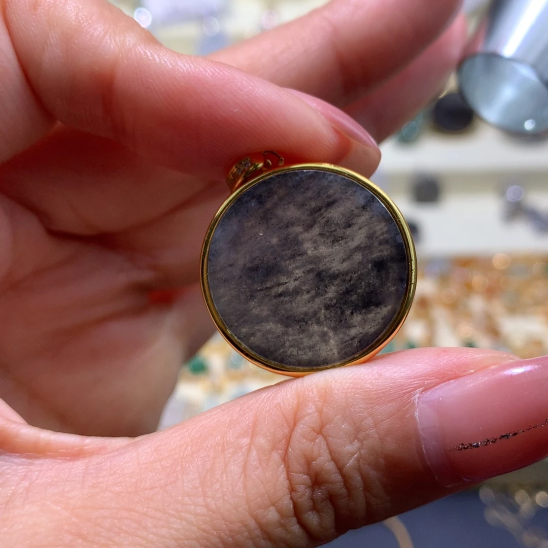 颈饰银S925镶嵌翡翠吊坠