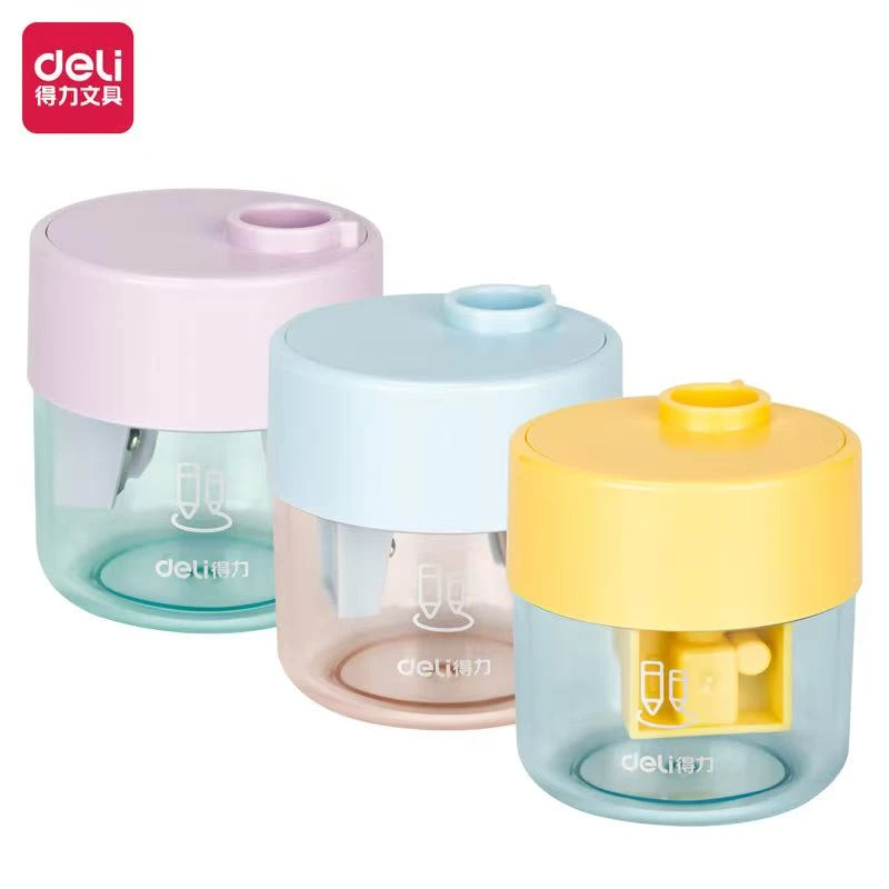 得力VB152卷笔刀单双孔转笔削笔刀小型铅笔小学生用加粗便携