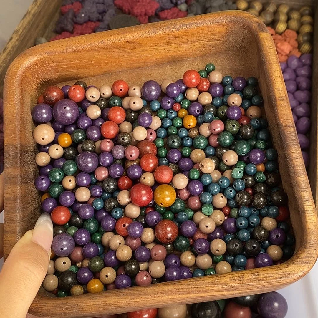 吉***意珠串多尺寸多宝瑕疵珠100g