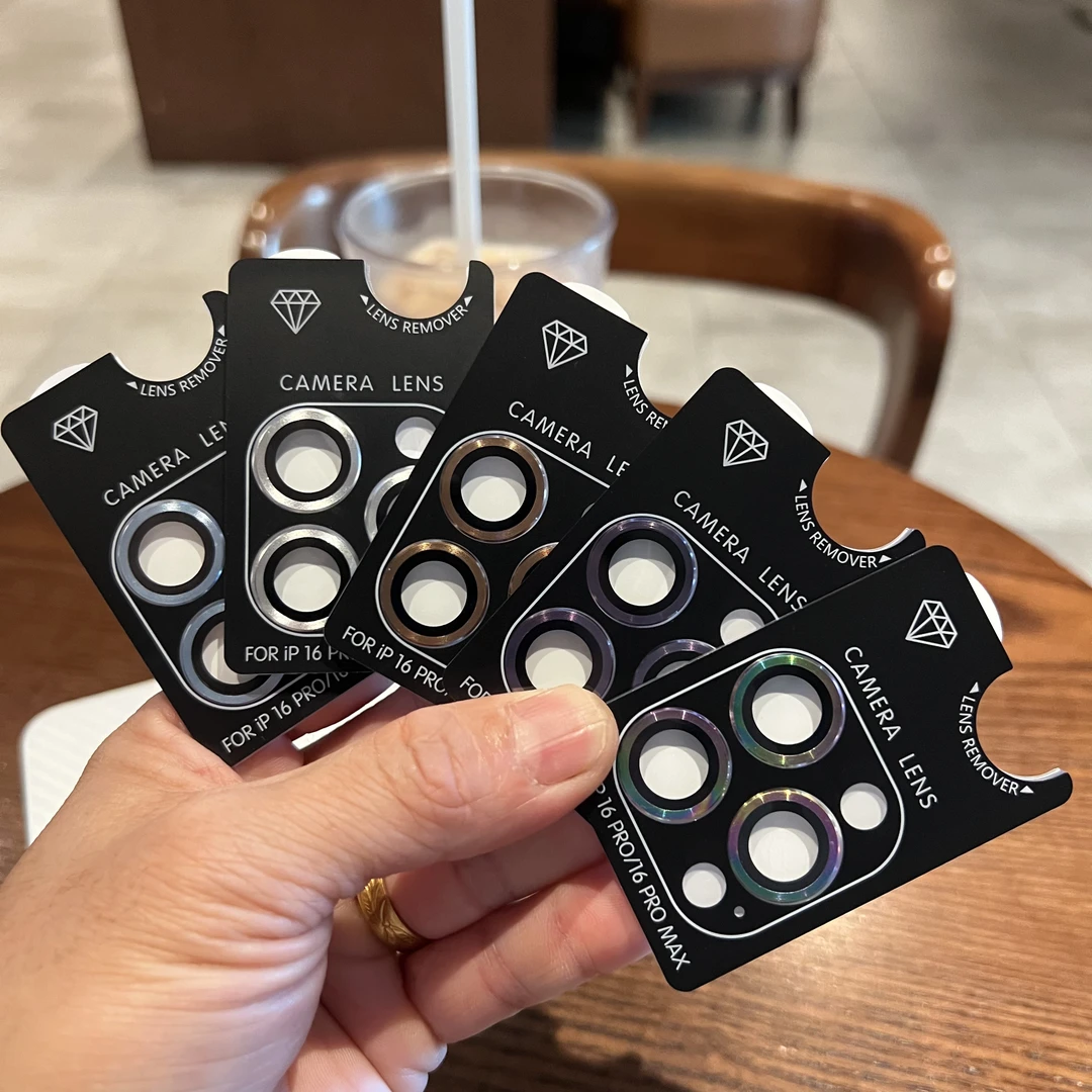 适用苹果16手机镜头膜15proMax 定位撬棍秒贴14 后置摄像头保护贴