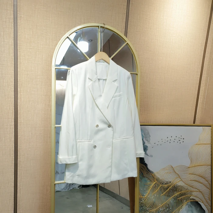 JU23孕妇白色西装外套L100-120XL130