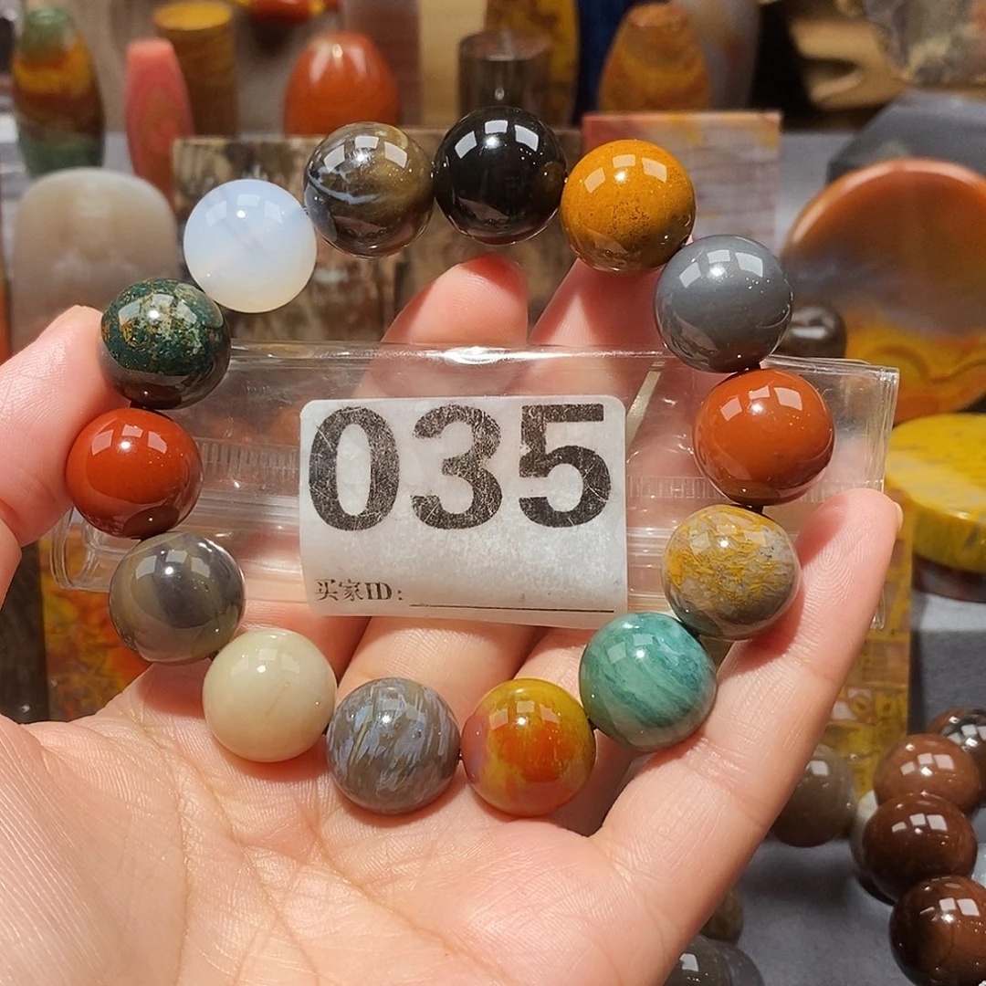 硅化玉天然北票硅化玉手串未镶嵌