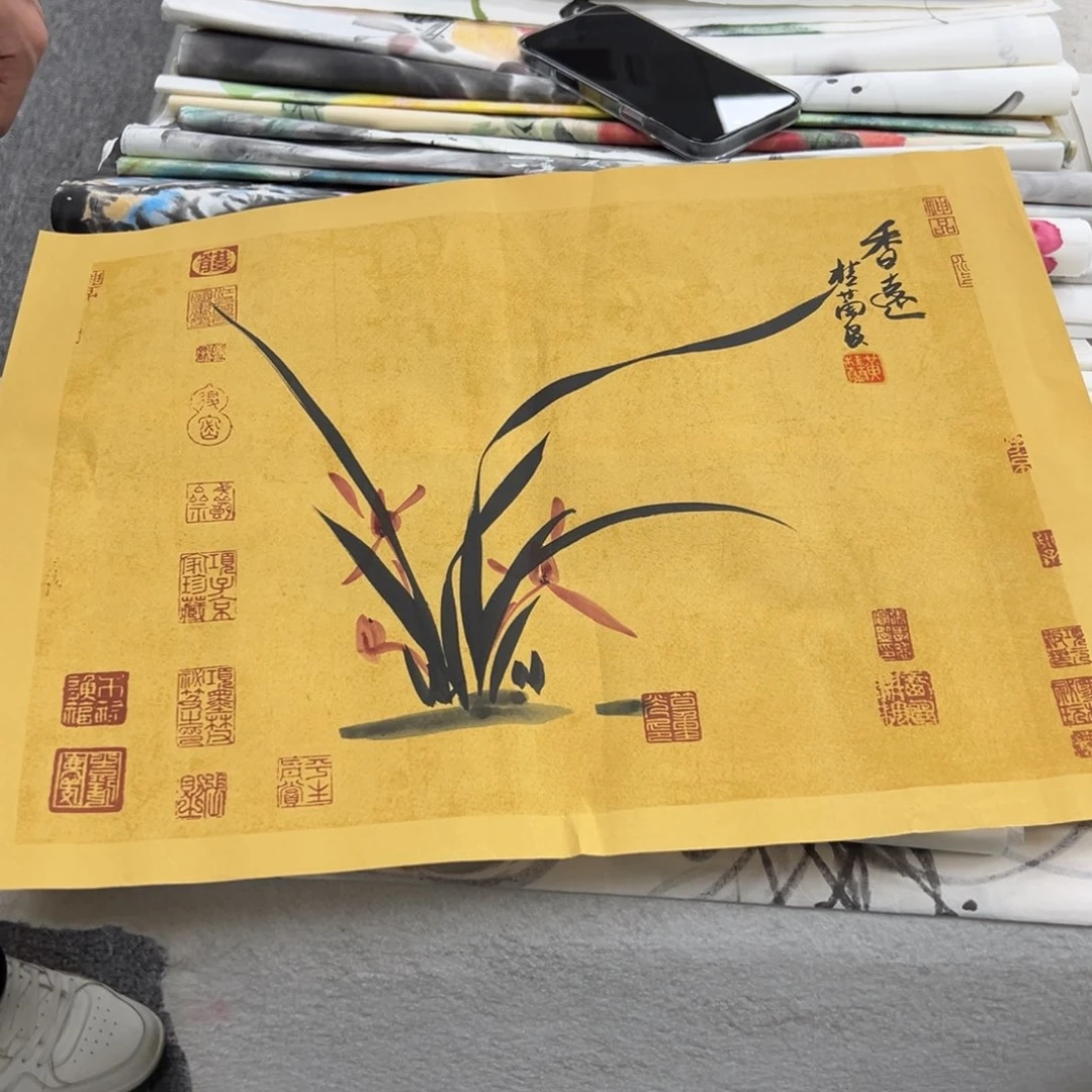 国画纯手绘字画宣纸